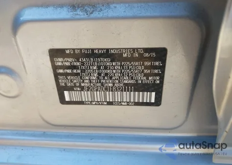 2015 Subaru Xv Crosstrek 2.0I Premium from USA, damaged, VIN JF2GPADC1F8321111